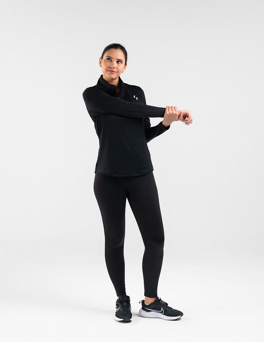 Zip Long Sleeve Negro Dama