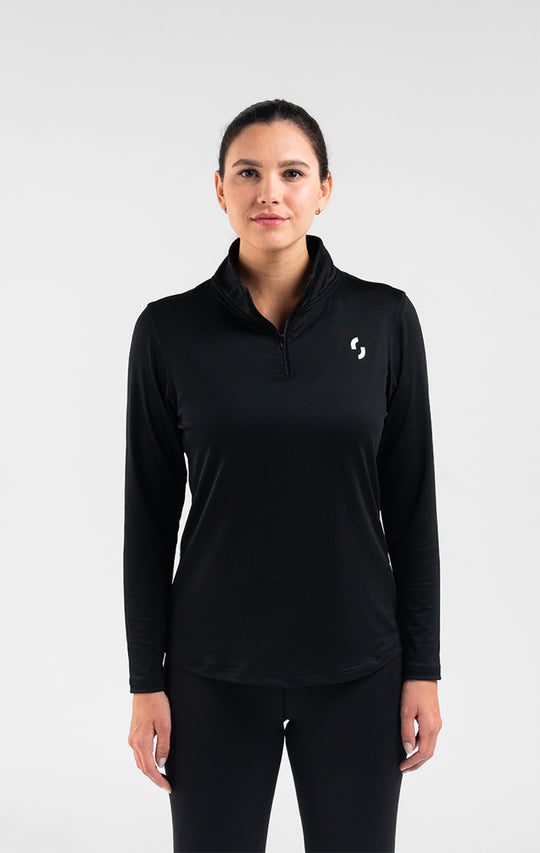 Zip Long Sleeve Negro Dama